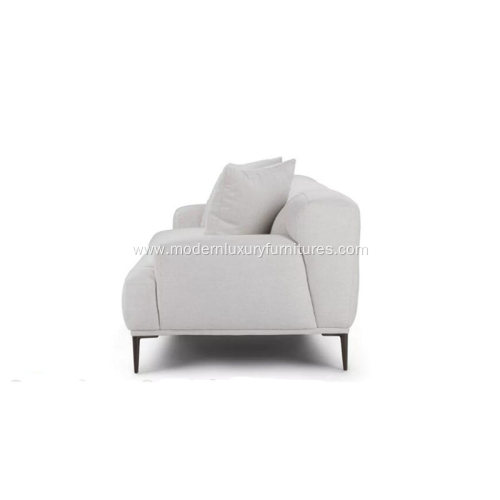 Modern Abisko Mist Gray Fabric Sofa